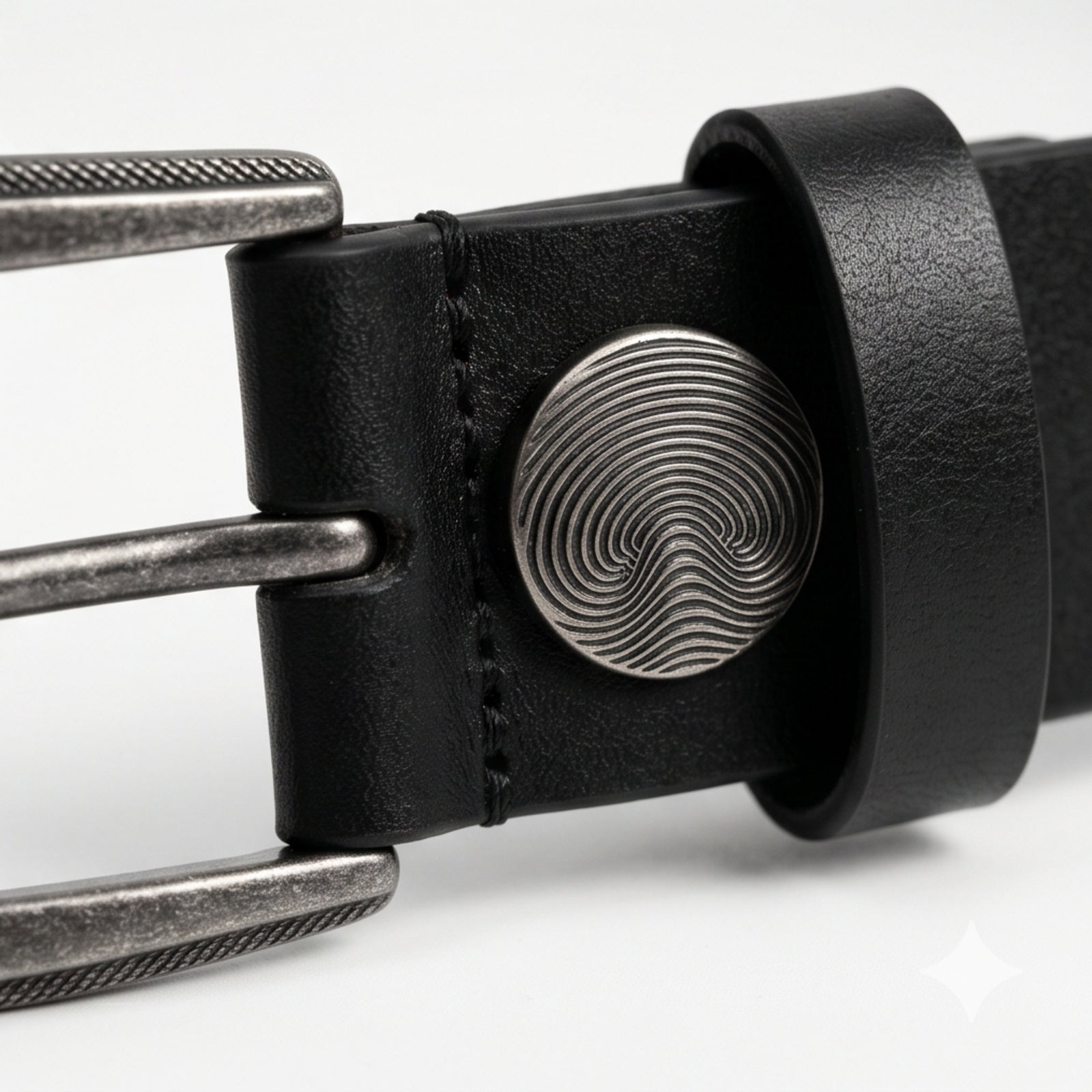Women’s Elegant Premium Black Genuine Leather Belt with Statement Gold-Tone Buckle-2