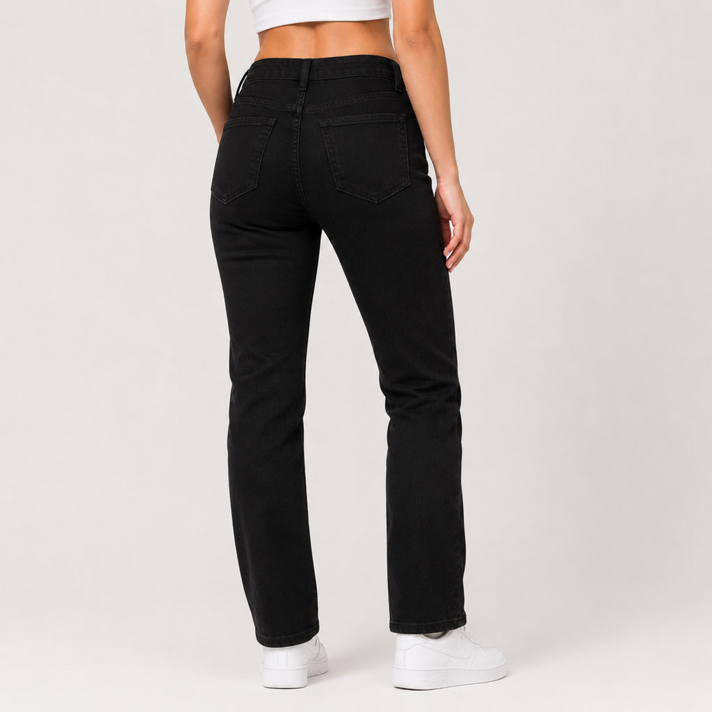 Women's Black Skinny Fit Denim Jeans-2