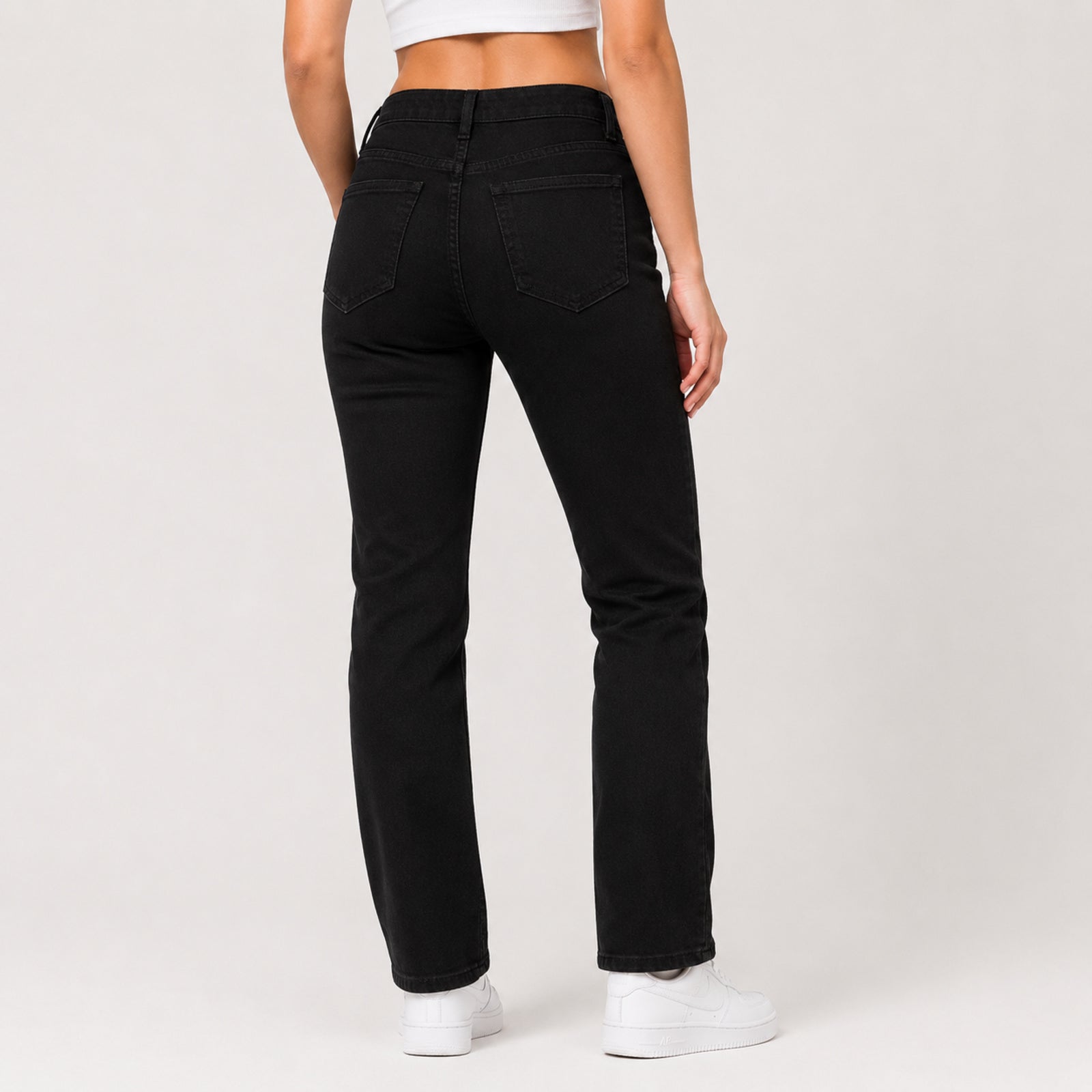 Women's Black Skinny Fit Denim Jeans-2