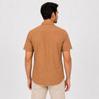 Men's Walnut Brown Minimal Casual Shirt-2