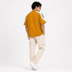 Men's Mustard High Neck Oversized Streetwear T-Shirt-4