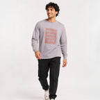 Men's Peach Typography Printed Full Sleeve T-Shirt-4