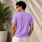 Men's Pastel Lavender Essential Casual T-Shirt-3