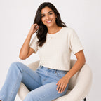 Women's Cream Floral Print Full Sleeve Top-3