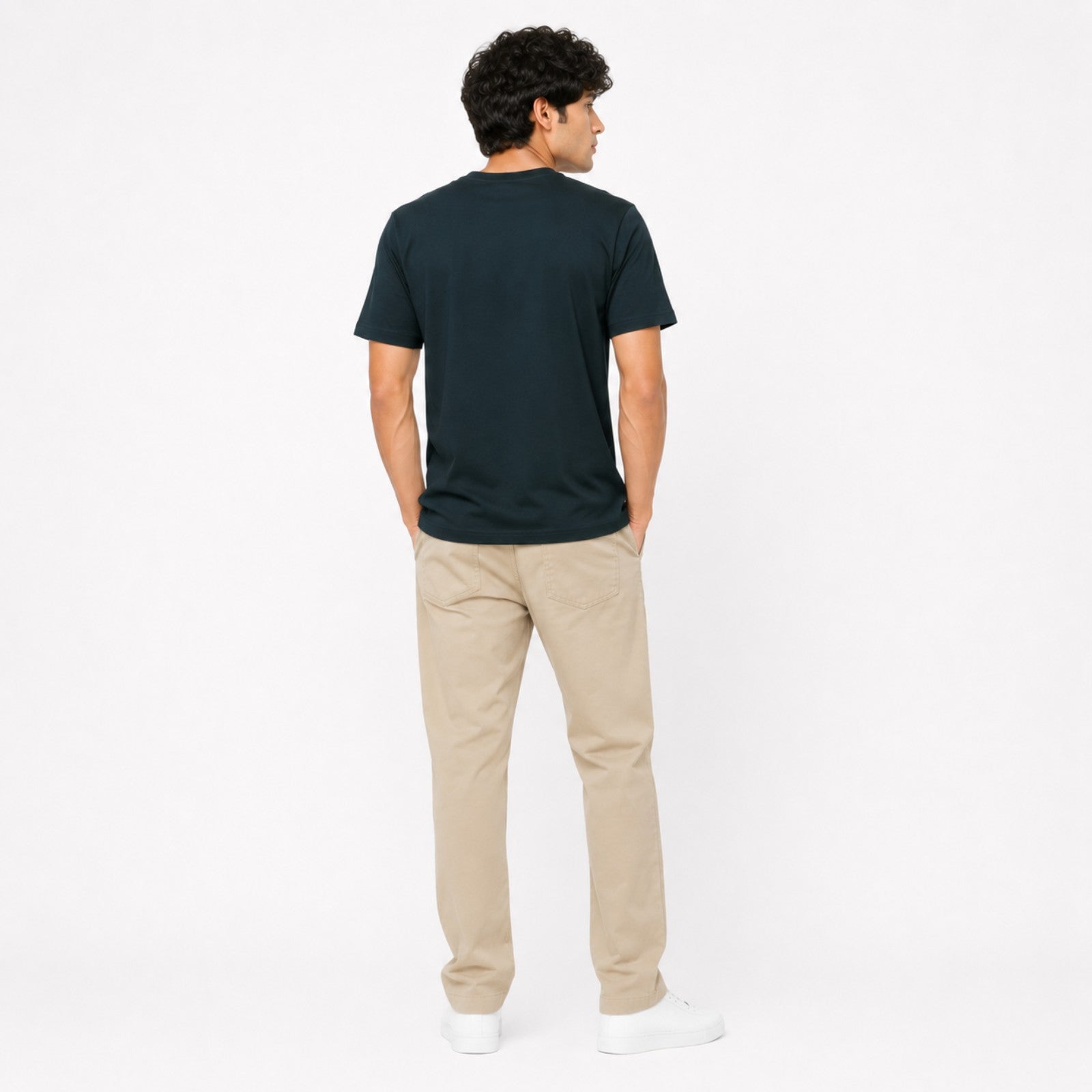 Men's Charcoal Grey Graphic Printed T-Shirt-1