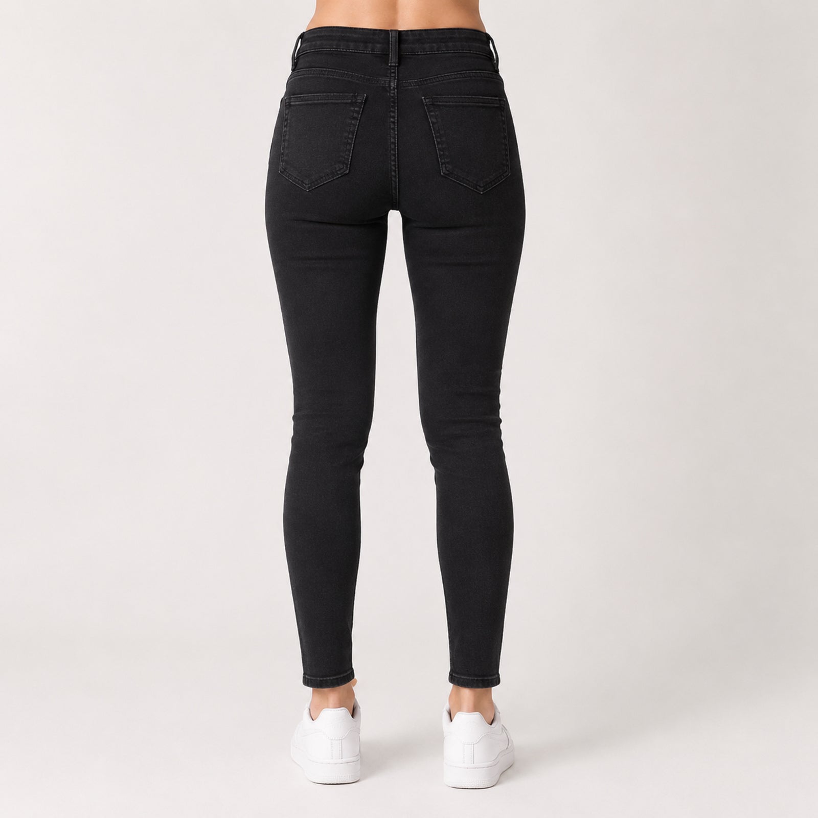 Women's Black High-Rise Skinny Fit Jeans-2