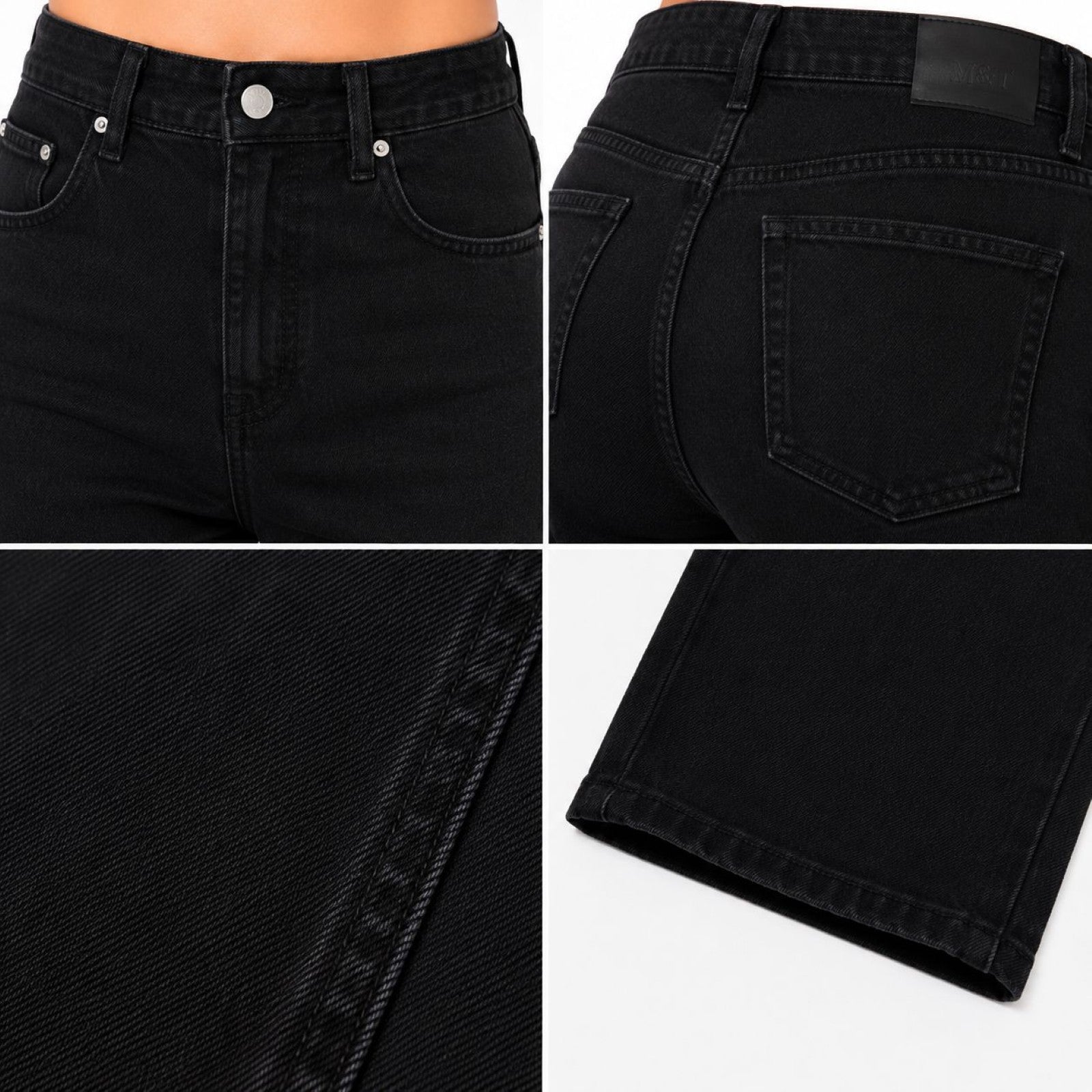 Women's High-Rise Black Straight Fit Jeans | Solid Full Length Denim Pants for Everyday Casual Wear-4