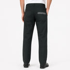 Men's Black Urban Drawstring Smart Casual Trousers-2