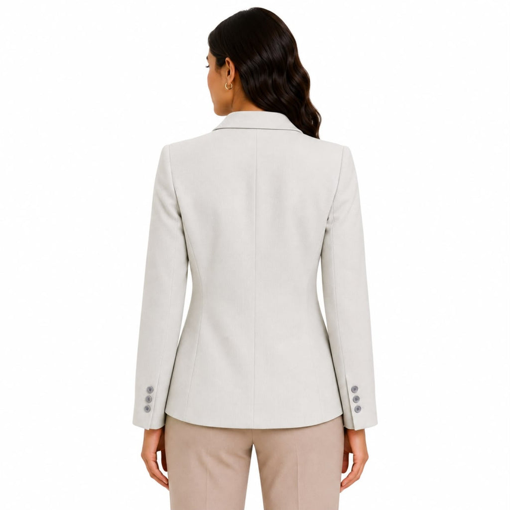 Women's Pista Green Single-Button Formal Blazer-2