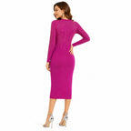 Women's Sequin Embellished Bodycon Midi Dress-4
