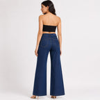 Women's Blue High Waist Wide Leg Jeans | Stylish Relaxed Fit Denim Pants for Casual Everyday Fashion-4