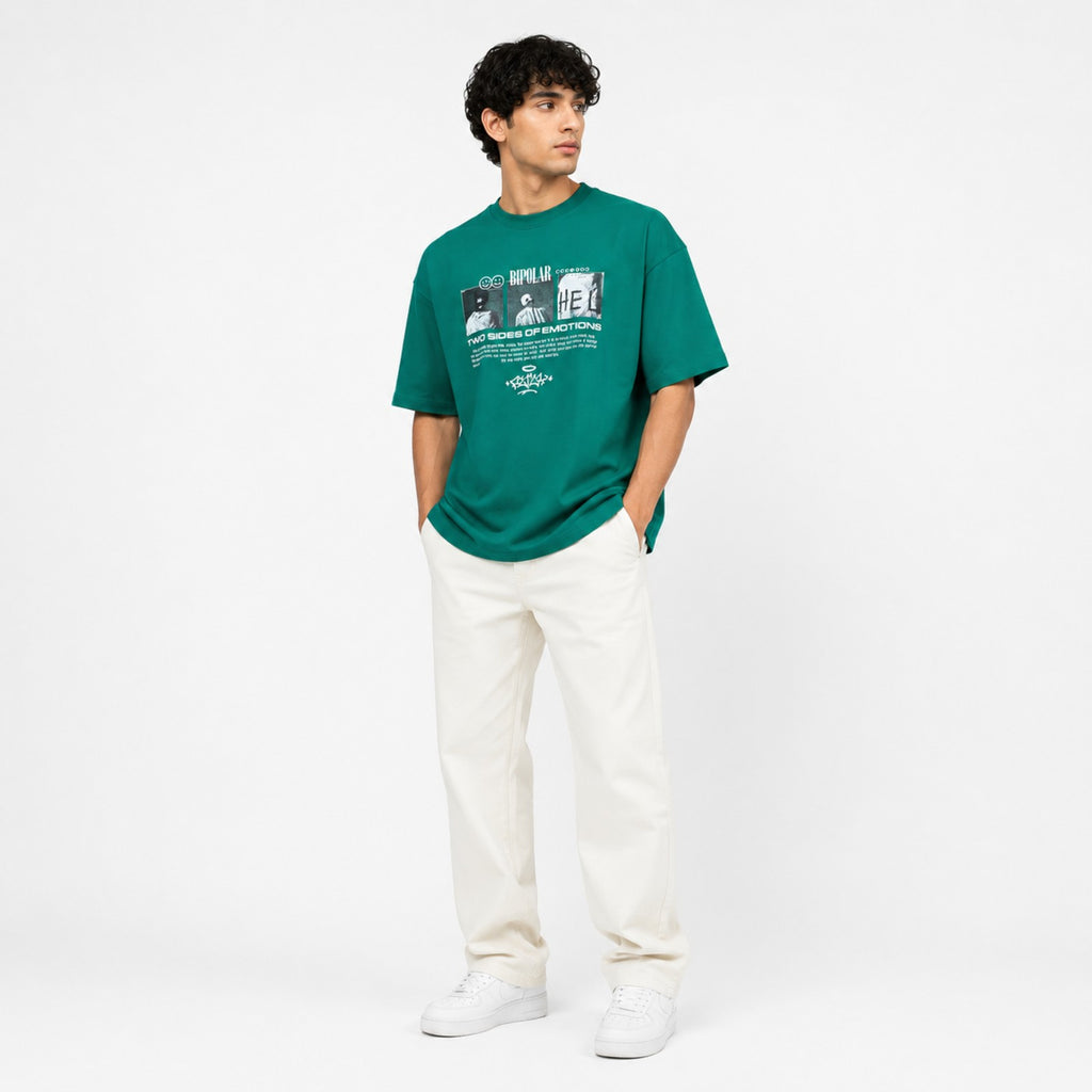Men's Graphic Print Cotton Oversized T-Shirt-3