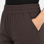 Women's Mocha Ease Relaxed Fit Lounge Trousers-4