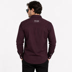 Men's Vintage Wine Utility Pocket Casual Shirt-4
