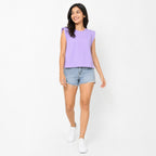 Lilac Edge Sculpted Crop Top-1