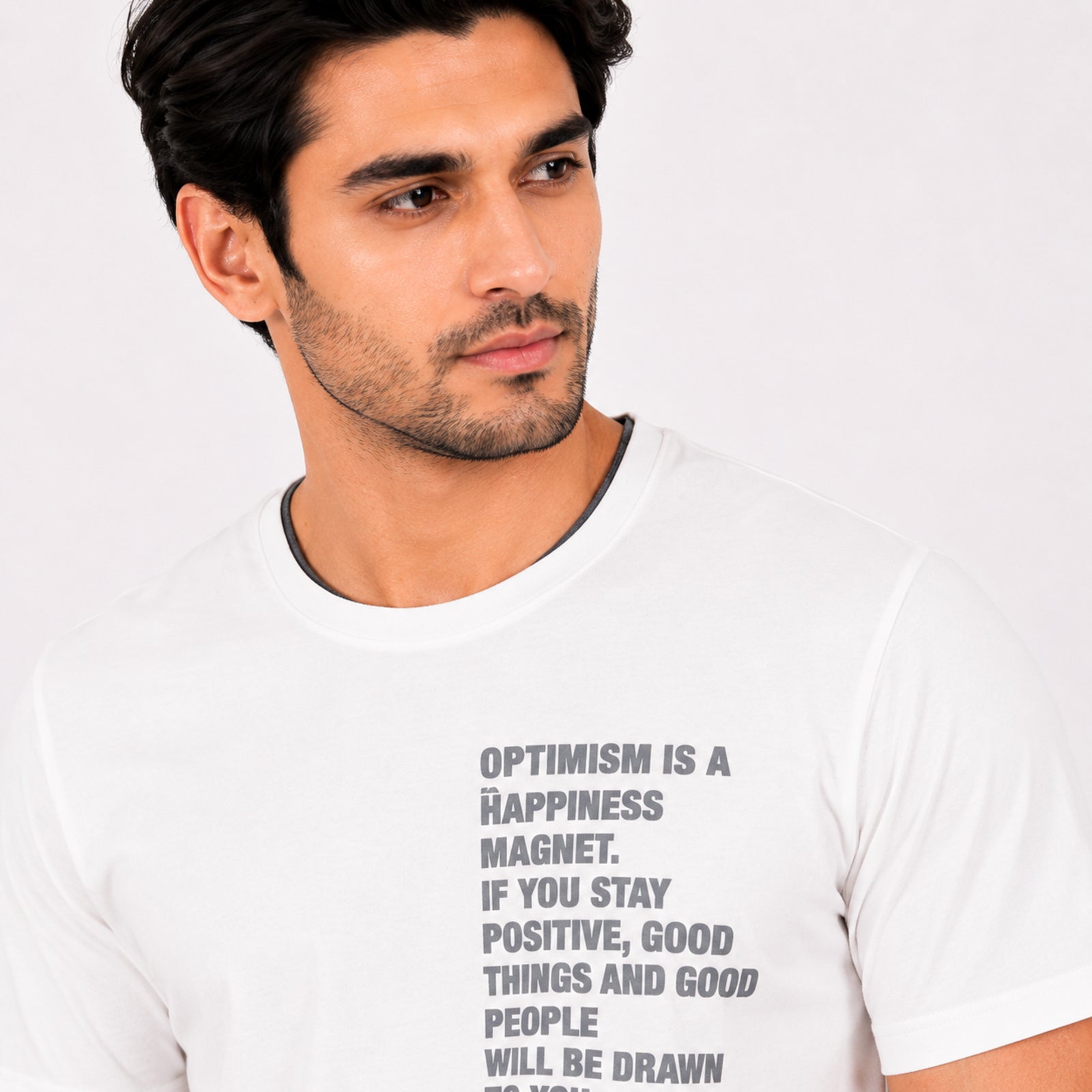 Men's White Casual Co-ord Set-4