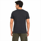 Men's Dark Grey Tonal Motivation Graphic Crew Neck T-Shirt-4