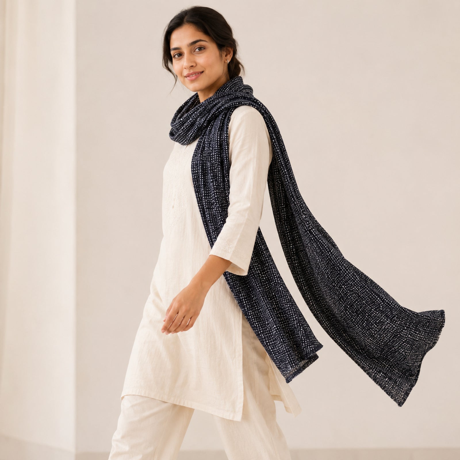 Women's Shimmer Knit Fashion Stole-4