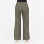 Women's Olive Whisper Tailored Trousers-4