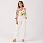 Women's Floral Print Co-Ord Blazer & Palazzo Set-1
