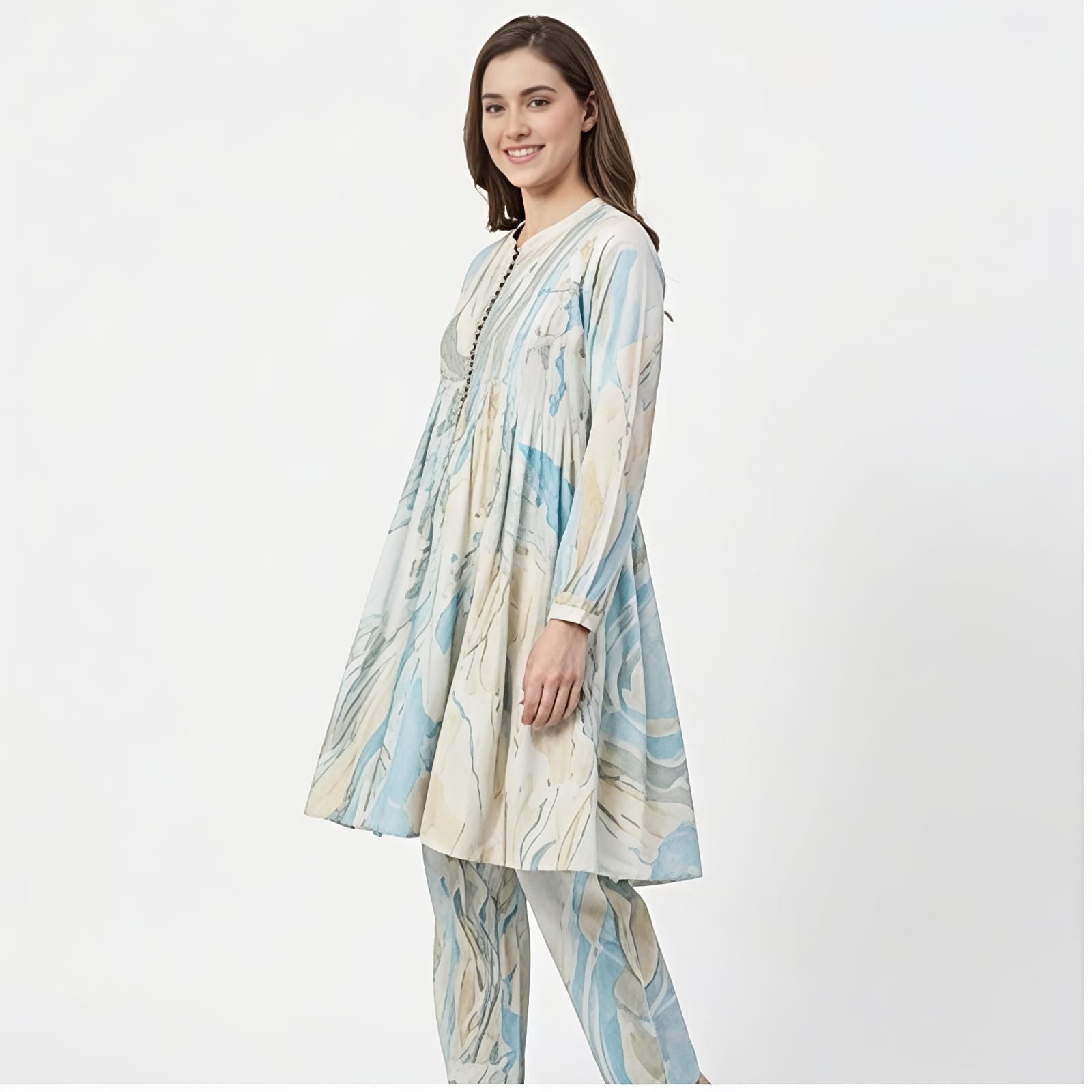 Sky Marble Printed Co-ord Set-2