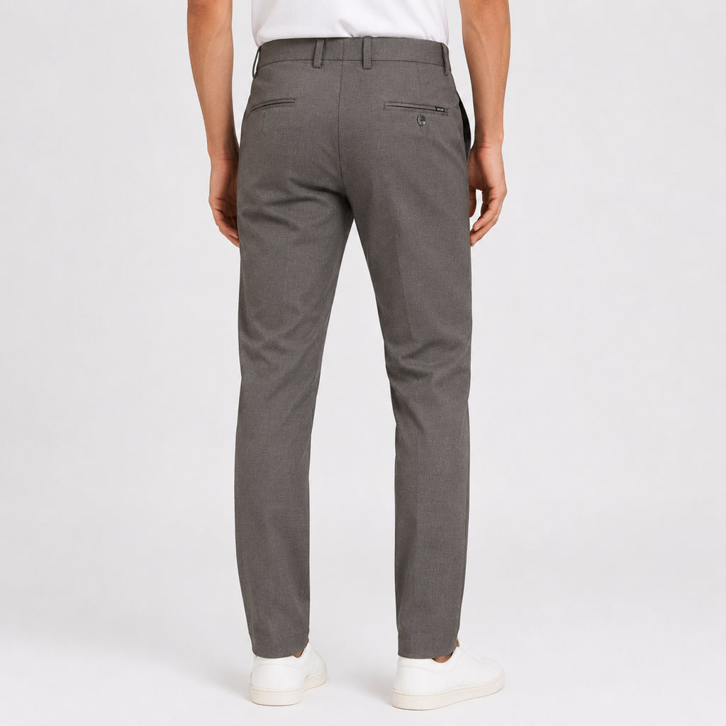 Men's Sage Olive Refined Slim Fit Formal Trousers-2