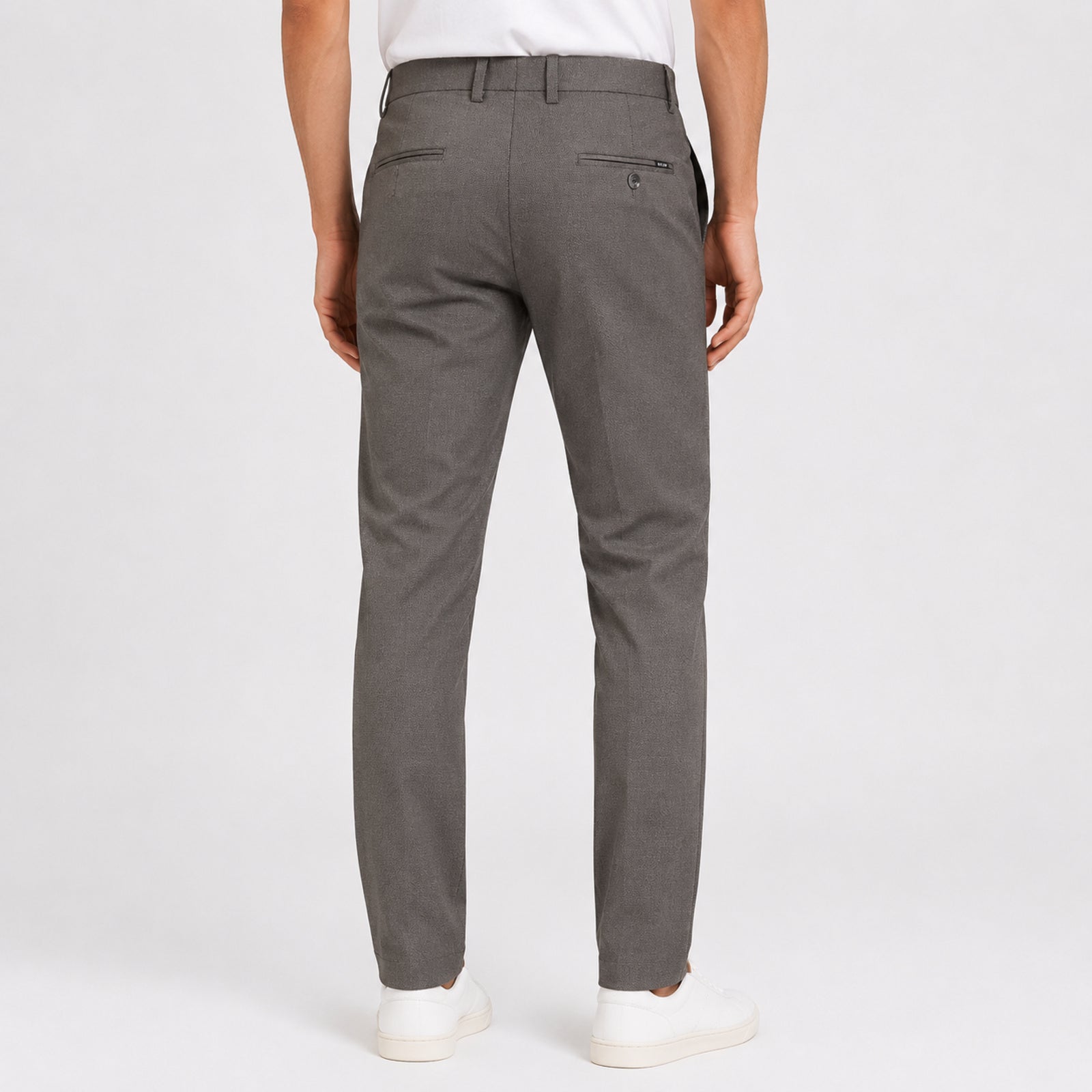 Men's Sage Olive Refined Slim Fit Formal Trousers-2