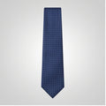 Men's Luxury Micro-Patterned Royal Blue Silk Formal Necktie-1