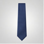 Men's Luxury Micro-Patterned Royal Blue Silk Formal Necktie-1