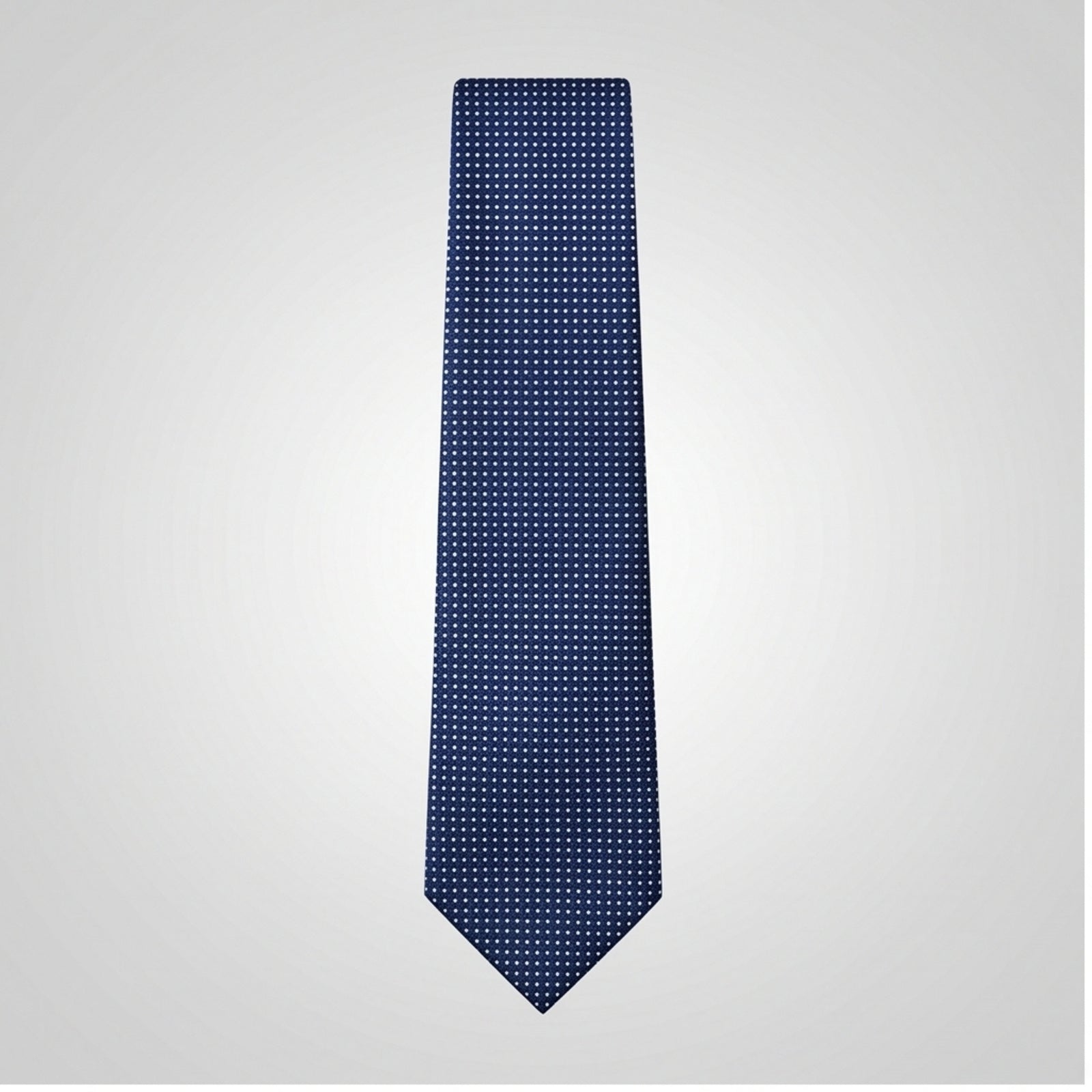 Men's Luxury Micro-Patterned Royal Blue Silk Formal Necktie-1