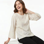 Women's White Minimal Casual Top-3