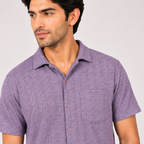 Men's Premium Purple Textured Co-ord Set for Casual & Vacation Wear-2
