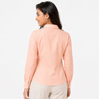 Women's Blush Pink Formal Full Sleeve Shirt-3