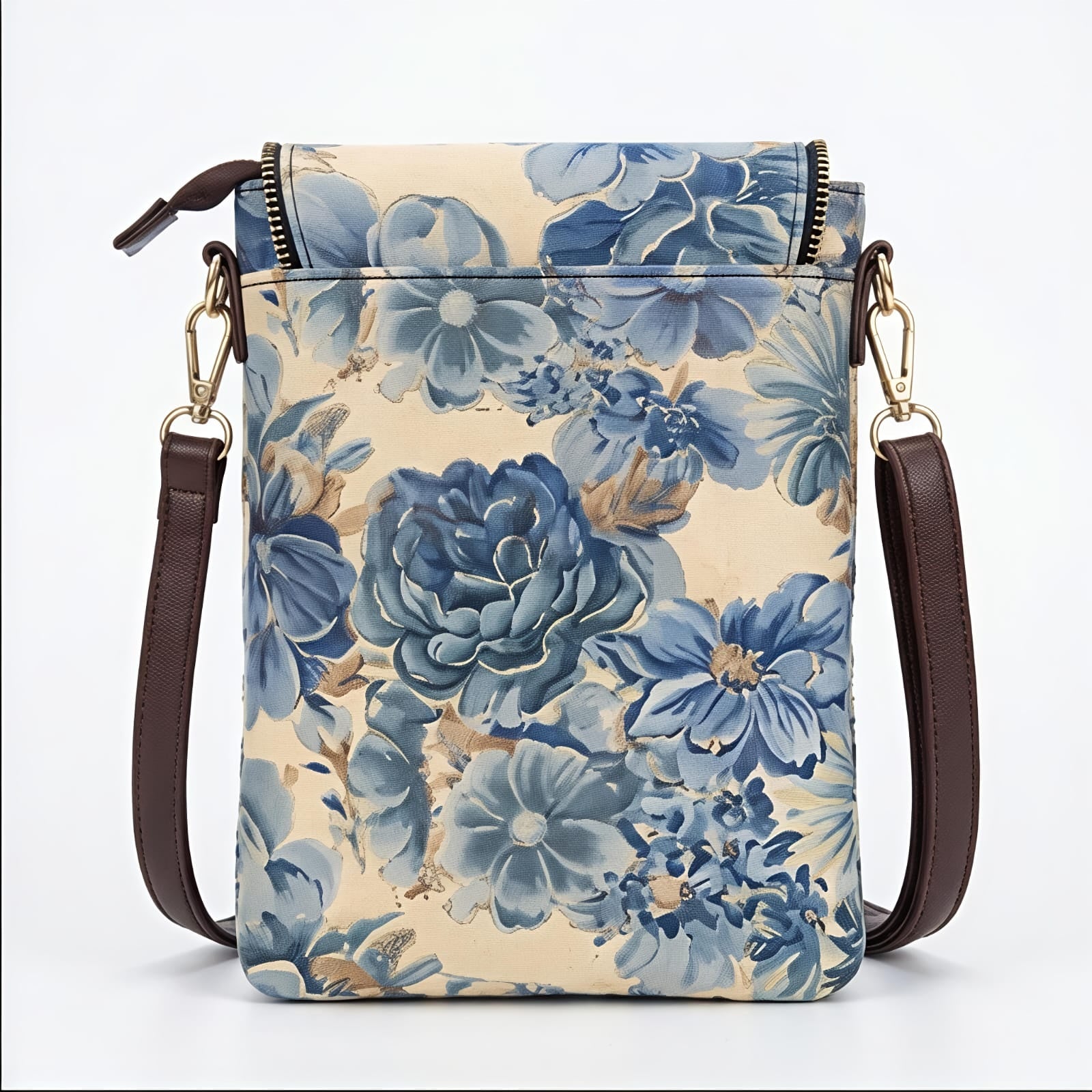 Women's Blue Floral Printed Sling Bag-2