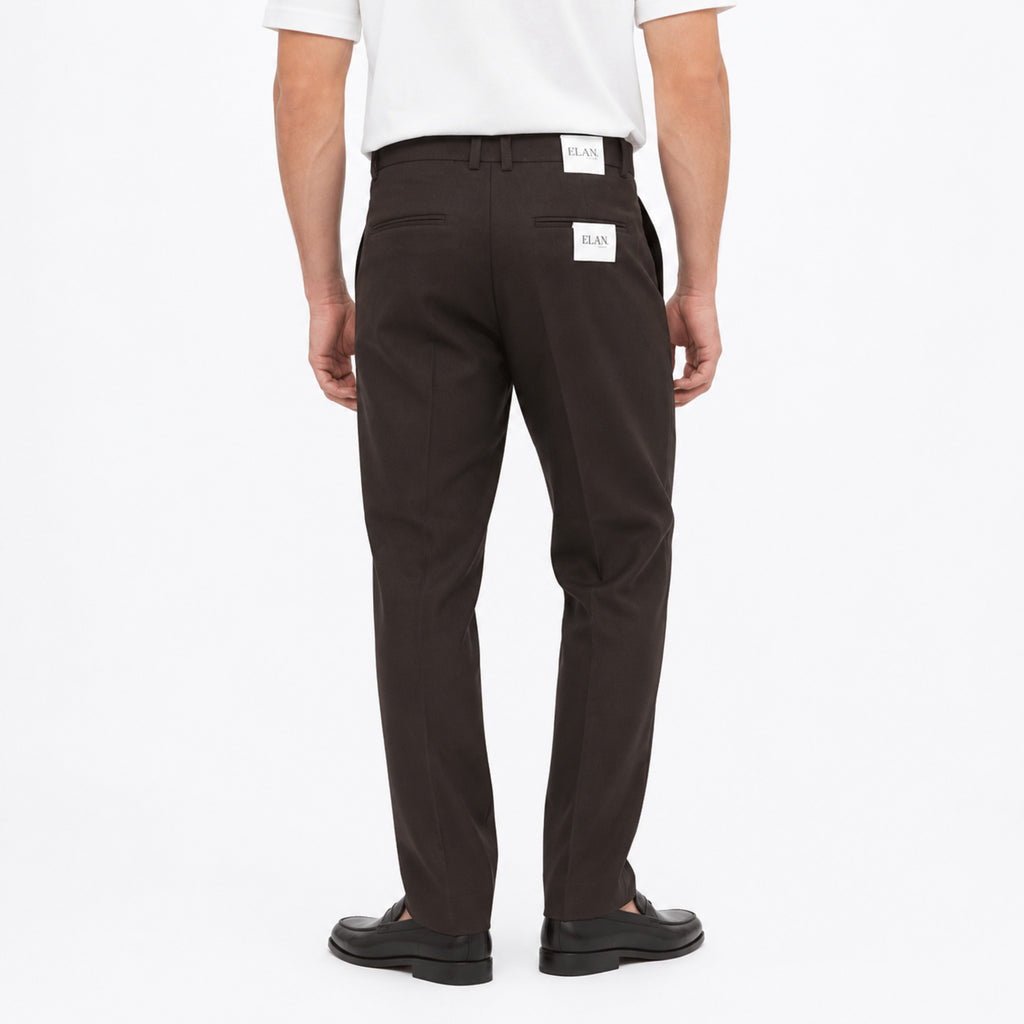 Men's Classic Brown Formal Trousers-2