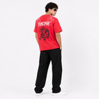 Men's Red Dragon Graphic Printed Oversized T-Shirt-3
