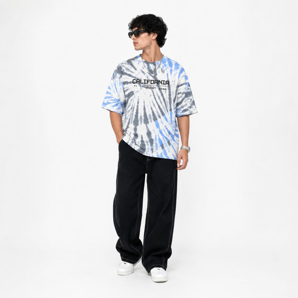 Men's California Tie-Dye Oversized T-Shirt-4