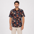 Men's Multicolor Abstract Printed Casual Shirt-4