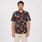 Men's Multicolor Abstract Printed Casual Shirt-4
