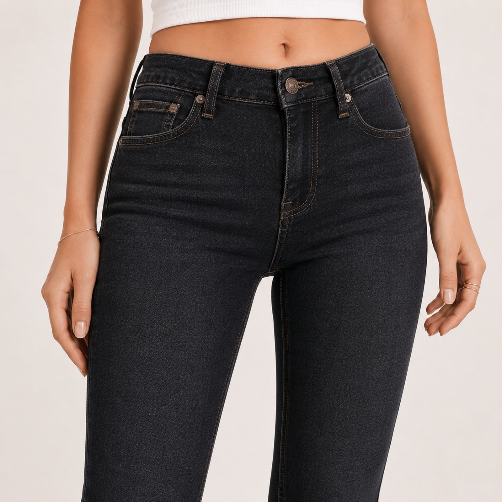 Women's Grey Skinny Fit Denim Jeans-3