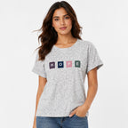 Women's Green Hope Graphic Round Neck Relaxed Fit T-Shirt | Casual Half Sleeve Printed Tee-2