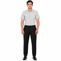 Men's White Geometric Print Half Sleeve Smart Casual Shirt-1