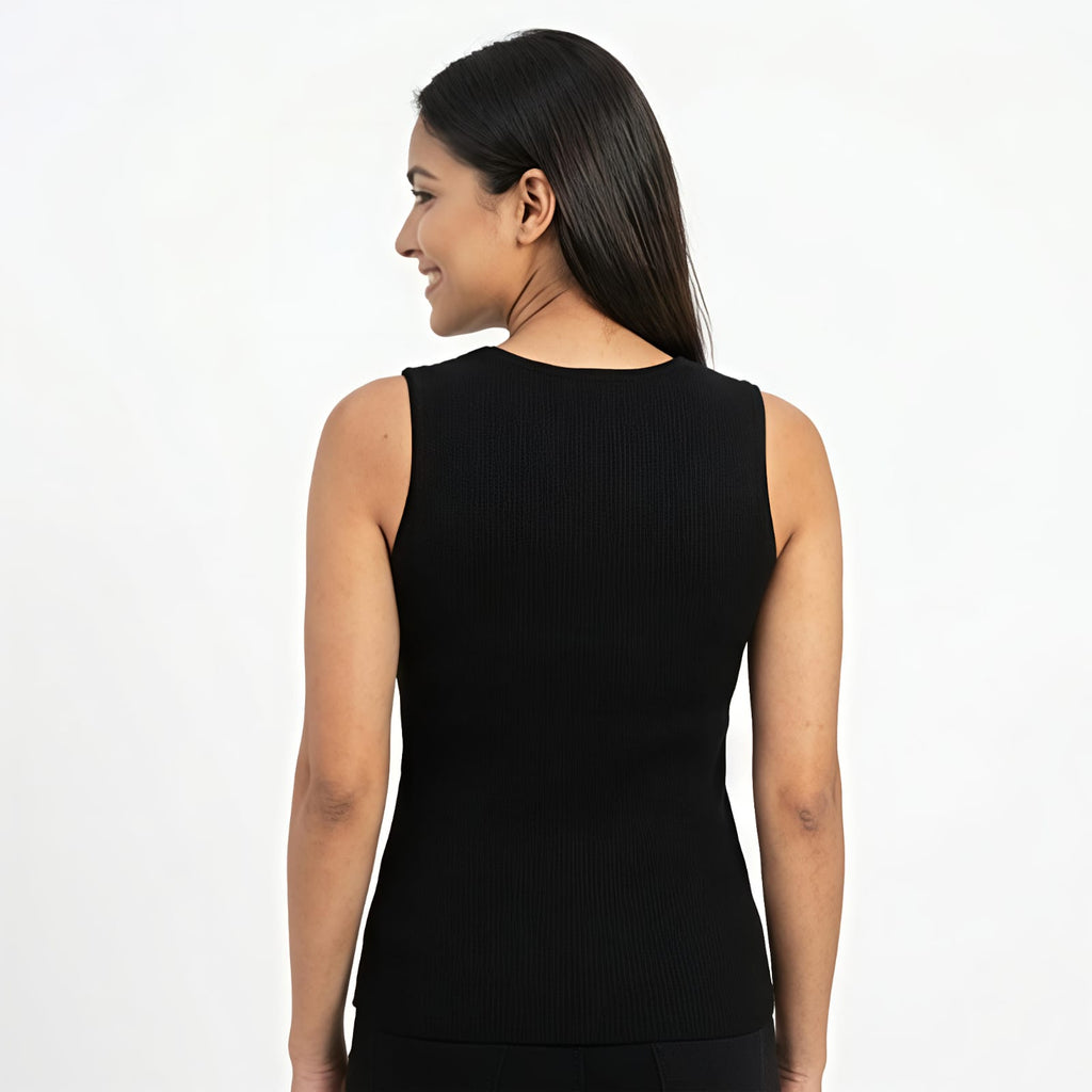 Women's Textured Knit Sleeveless Tank Top-4
