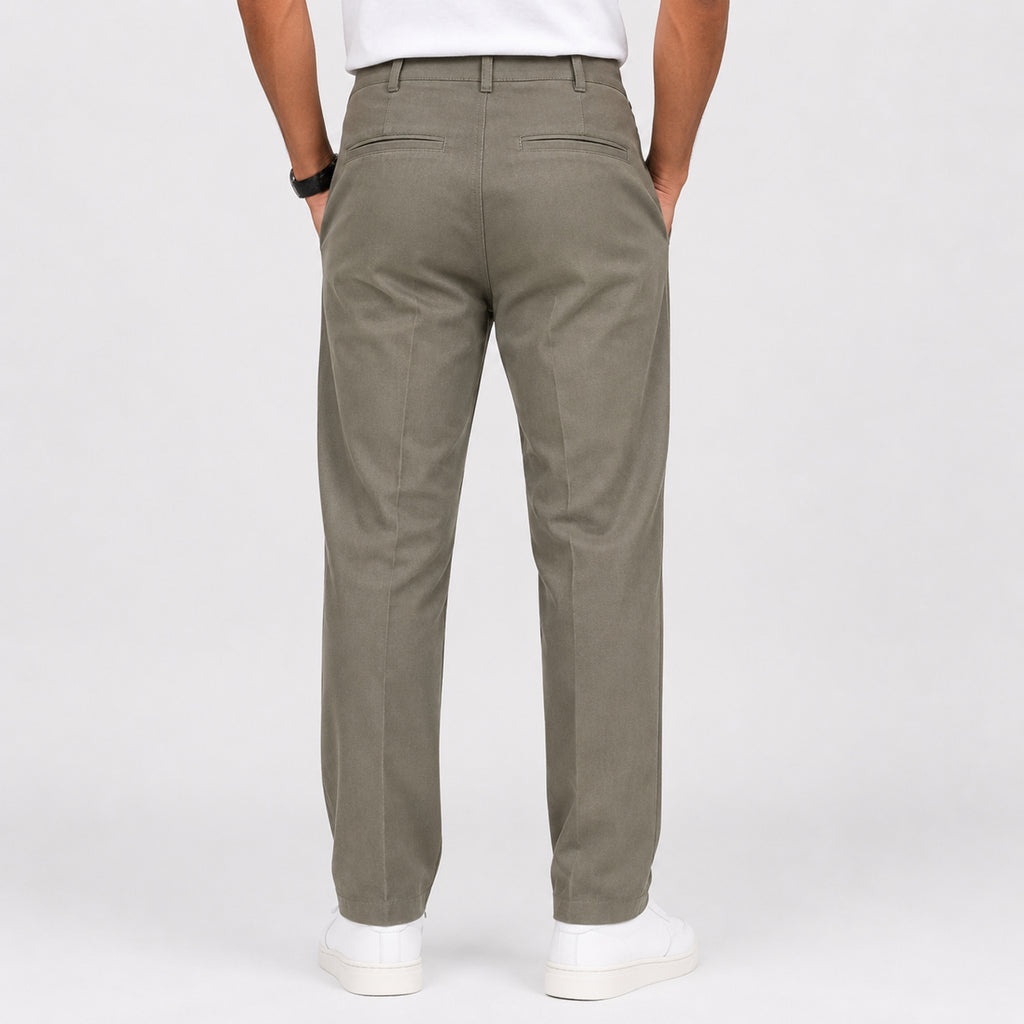 Men's Classic Sand Beige Smart Fit Formal Trousers-2