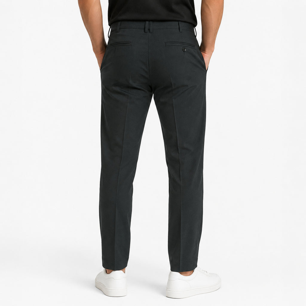 Men's Navy Blue Premium Tailored Smart Casual Trousers-2