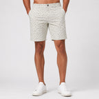 Men's White Printed Casual Summer Shorts-2