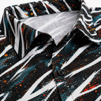 Men's Orange Abstract Printed Half Sleeve Casual Shirt-3
