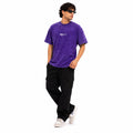 Men's Purple Vintage Wash Oversized Graphic T-Shirt-4