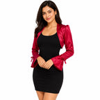 Rose Satin Cropped Party Shrug-2