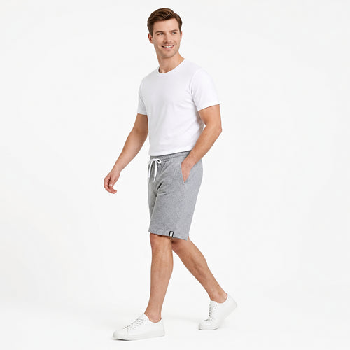Grey Comfort Drawstring Shorts-4
